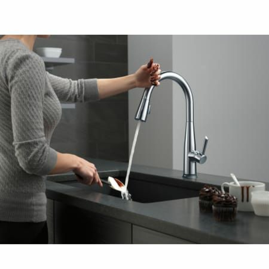 * Pullout Spray | Cheapest Delta Essa Pull-Down Kitchen Faucet With On/Off Touch Activation And Magnetic Docking Spray Head