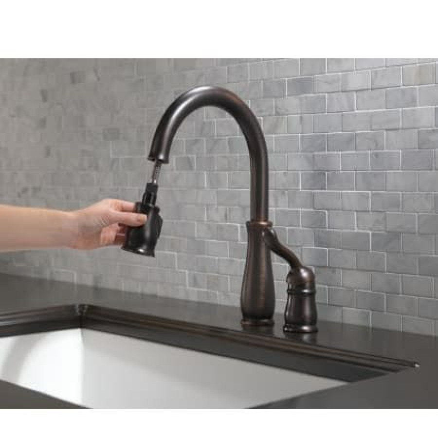 * Pullout Spray | Top 10 Delta Leland Pull-Down Kitchen Faucet With Magnetic Docking Spray Head Includes Lifetime Warranty