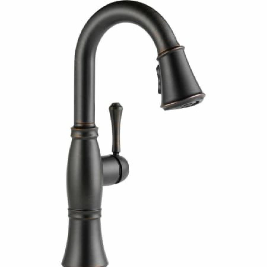 * Pullout Spray | Outlet Delta Cassidy Pull-Down Bar/Prep Faucet With Magnetic Docking Spray Head Includes Lifetime Warranty