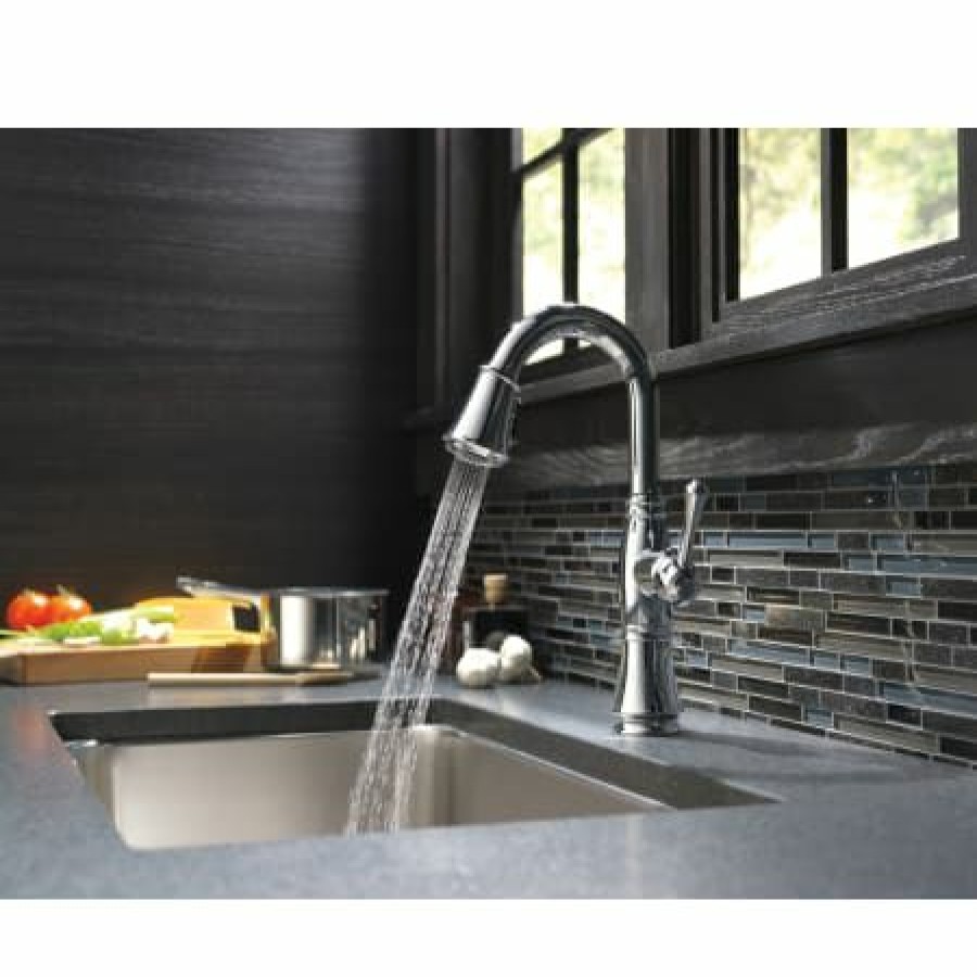 * Pullout Spray | Outlet Delta Cassidy Pull-Down Bar/Prep Faucet With Magnetic Docking Spray Head Includes Lifetime Warranty