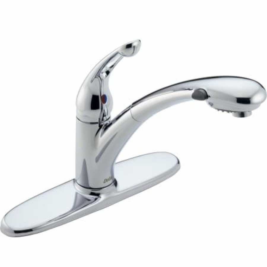 * Pullout Spray | Budget Delta Signature Pull-Out Kitchen Faucet Includes Lifetime Warranty