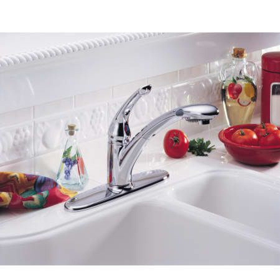 * Pullout Spray | Budget Delta Signature Pull-Out Kitchen Faucet Includes Lifetime Warranty