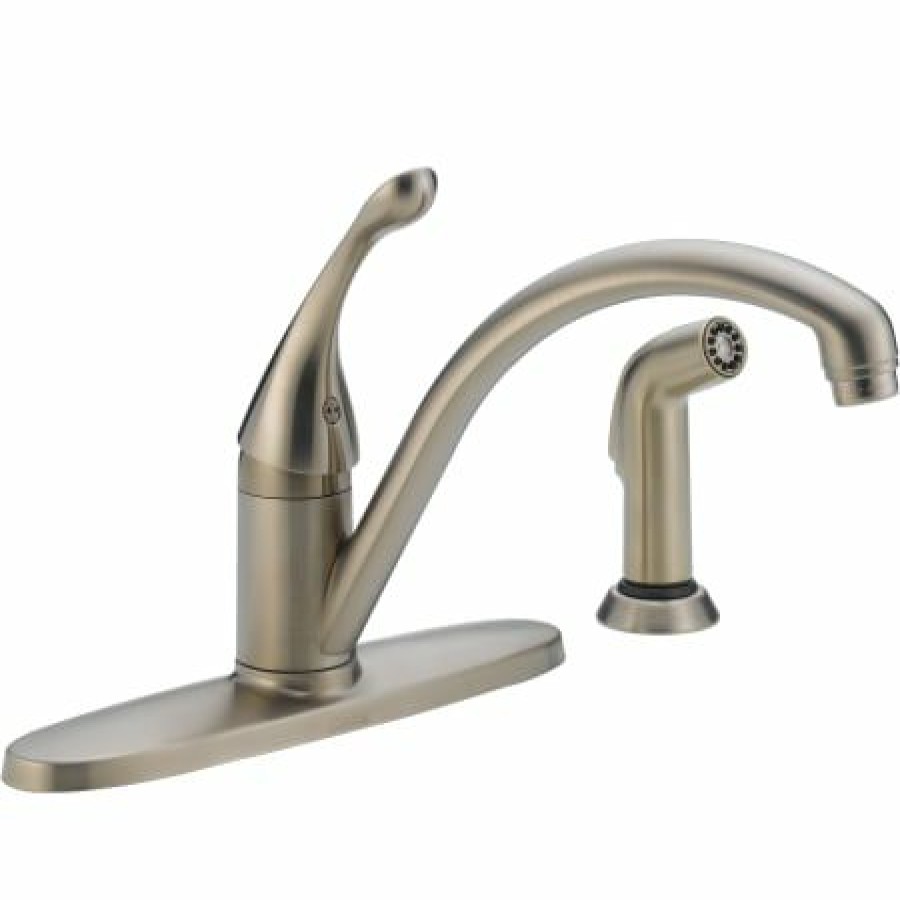 * Sidespray Included | Coupon Delta Collins Kitchen Faucet With Side Spray And Optional Base Plate Includes Lifetime Warranty