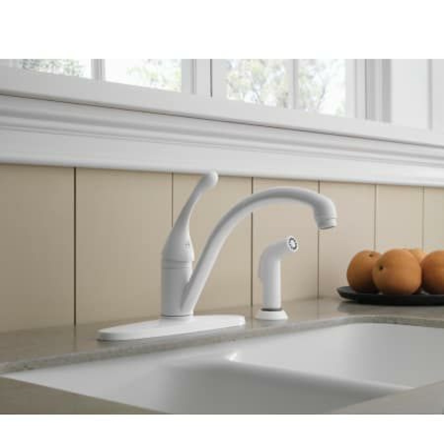 * Sidespray Included | Coupon Delta Collins Kitchen Faucet With Side Spray And Optional Base Plate Includes Lifetime Warranty