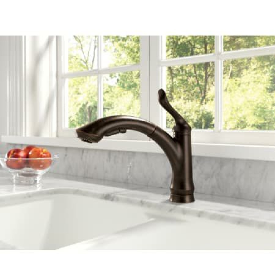 * Pullout Spray | Best Deal Delta Linden Pull-Out Kitchen Faucet With Temporary Flow Increase And Soap/Lotion Dispenser Includes Lifetime Warranty