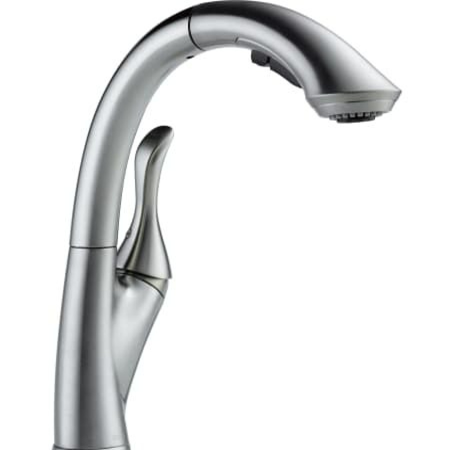 * Pullout Spray | Flash Sale Delta Linden Pull-Out Kitchen Faucet With Temporary Flow Increase And Optional Base Plate Includes Lifetime Warranty