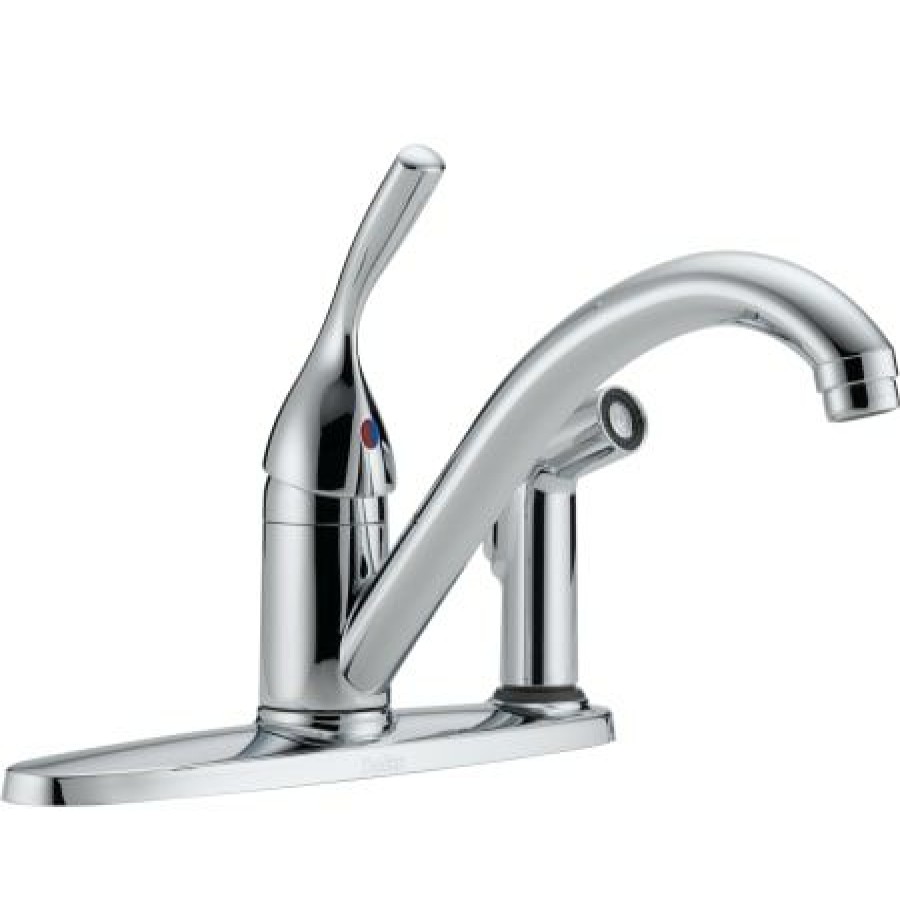 * Sidespray Included | Outlet Delta Classic Kitchen Faucet With Side Spray Includes Lifetime Warranty