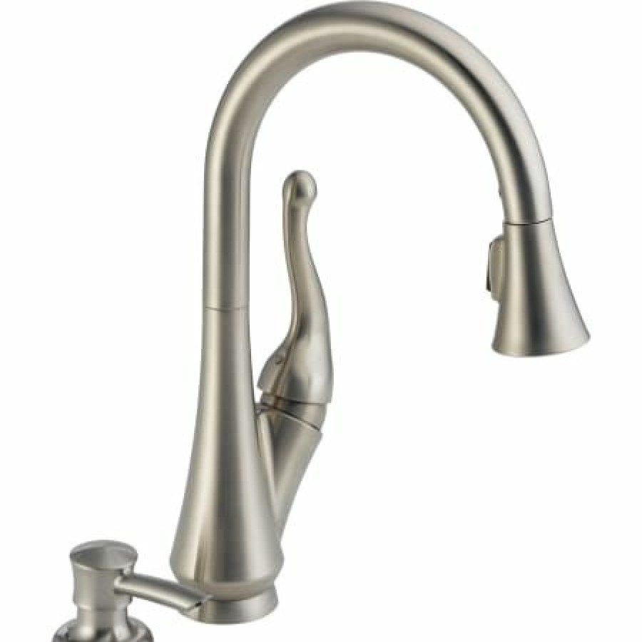 * Pullout Spray | Buy Delta Talbott Pull-Down Kitchen Faucet With Magnetic Docking Spray Head, Soap/Lotion Dispenser, And Optional Base Plate Includes Lifetime Warranty