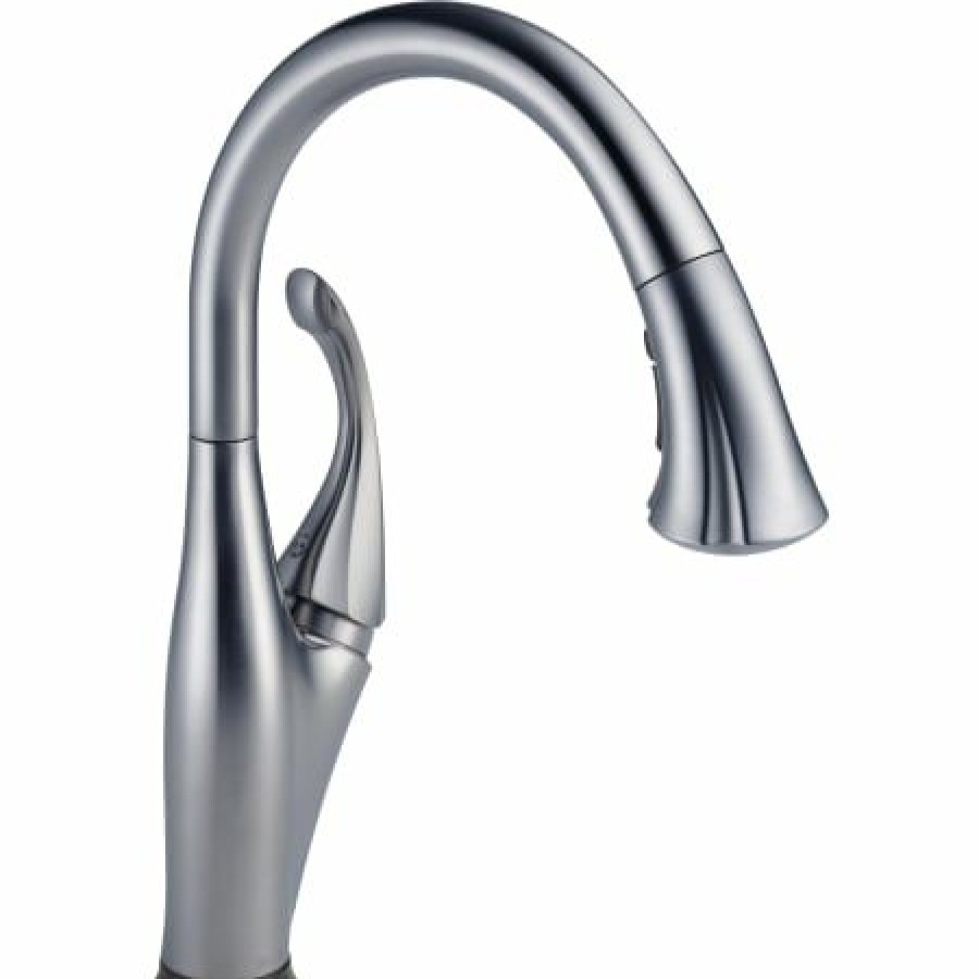 * Pullout Spray | Outlet Delta Addison 1.8 Gpm Pull-Down Kitchen Faucet With On/Off Touch Activation, Magnetic Docking Spray Head And Shieldspray Includes Lifetime Warranty (5 Year On Electronic Parts)