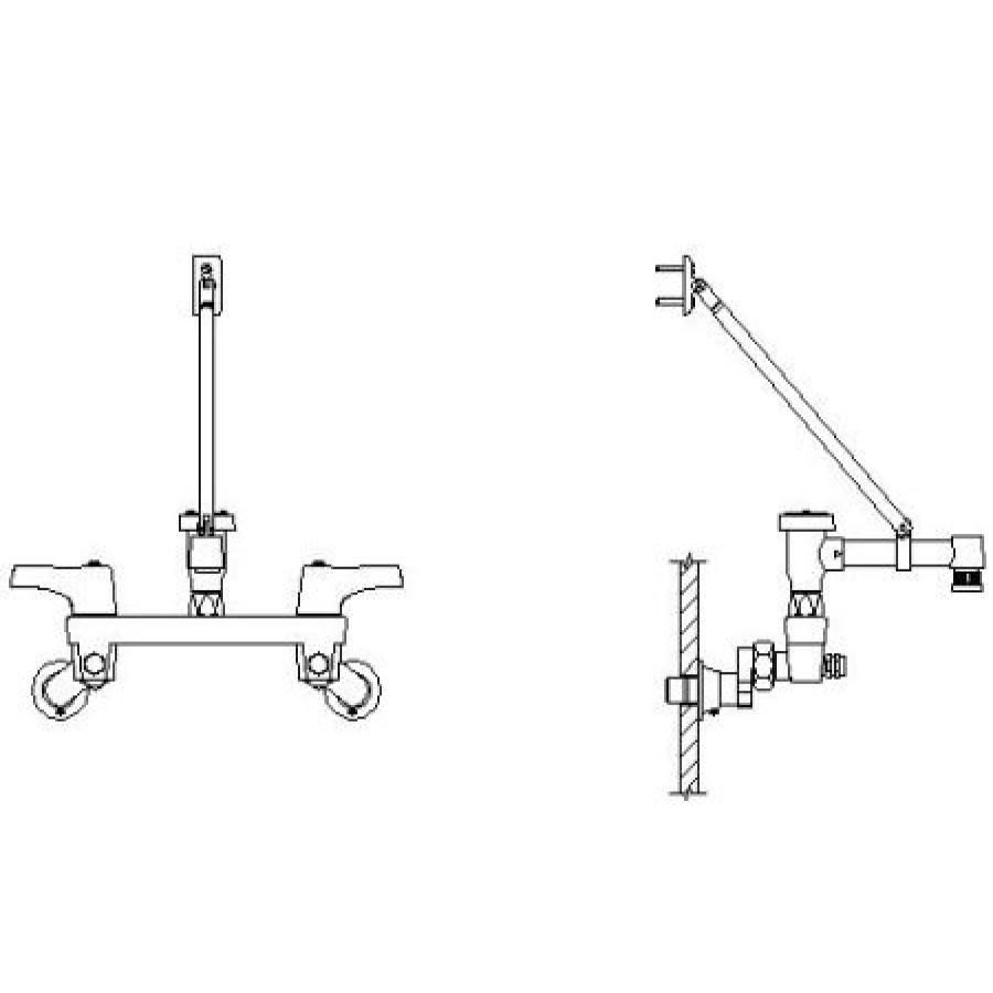 * Bridge Faucet | Flash Sale Delta Commercial Kitchen Faucet With Lever Handles