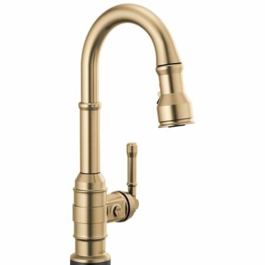 * Pullout Spray | Budget Delta Broderick 1.8 Gpm Single Hole Pull Down Bar Faucet