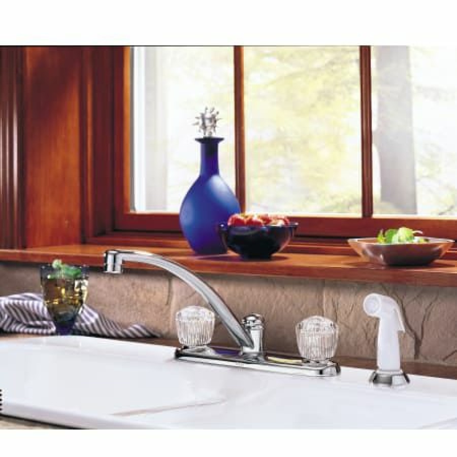 * Sidespray Included | Outlet Delta Classic Kitchen Faucet With Side Spray Includes Lifetime Warranty