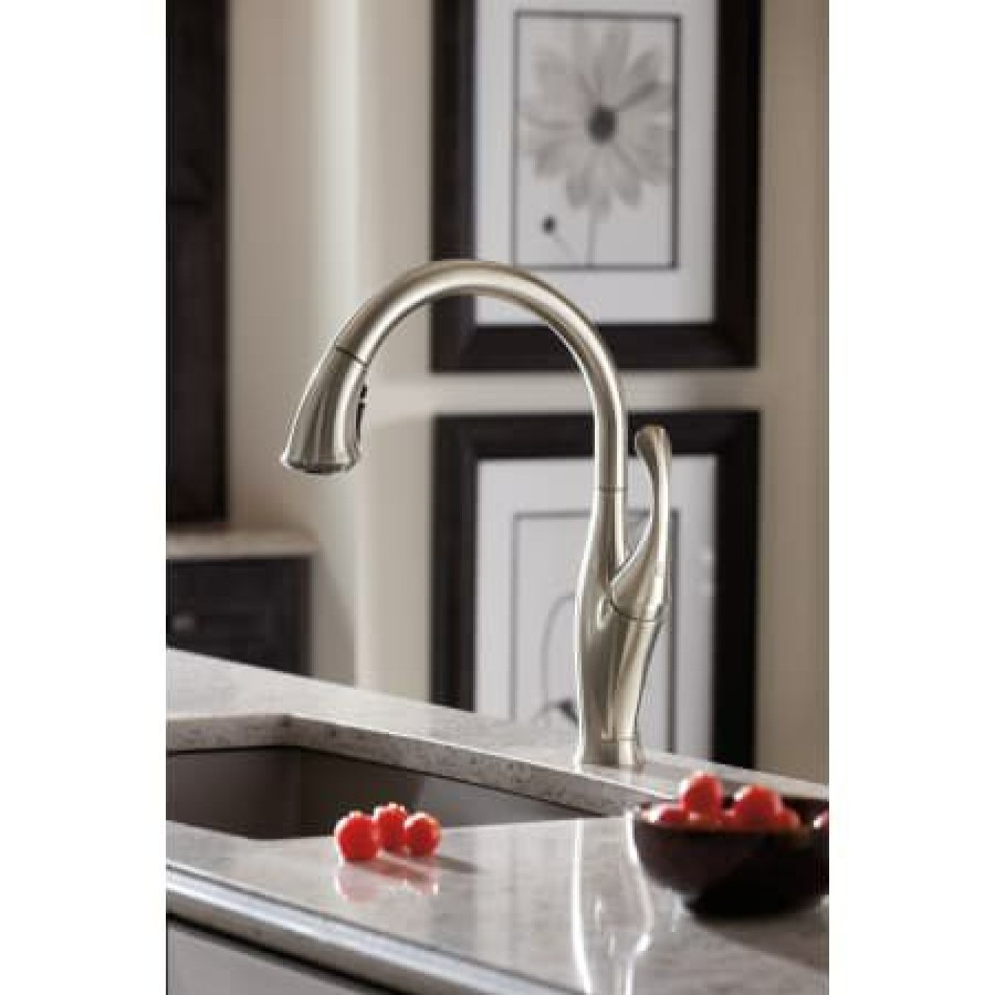 * Pullout Spray | Top 10 Delta Addison Pull-Down Kitchen Faucet With Magnetic Docking Spray Head And Soap/Lotion Dispenser Includes Lifetime Warranty