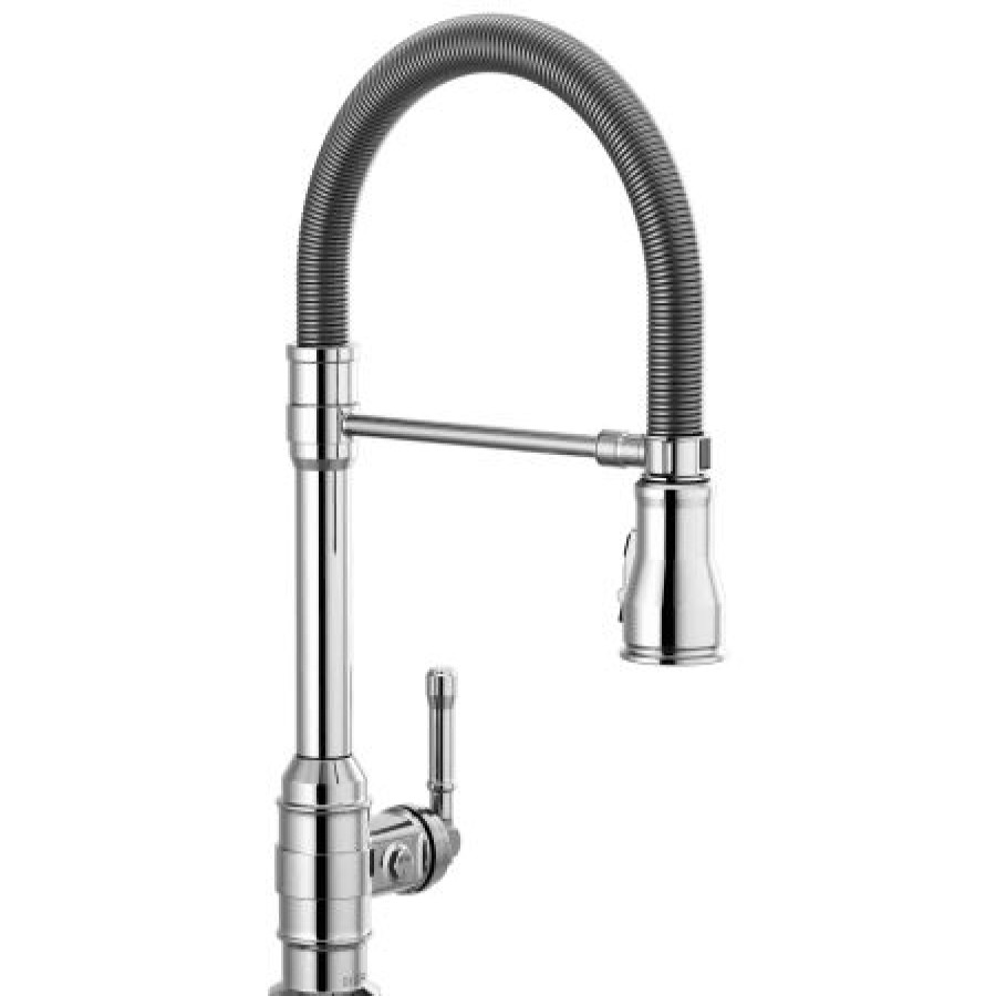 * Pullout Spray | Best Reviews Of Delta Broderick Pro 1.8 Gpm Single Hole Pre-Rinse Pull Down Kitchen Faucet With Touch2O