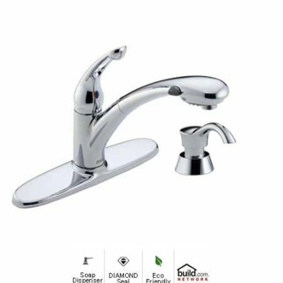 * Pullout Spray | Coupon Delta Signature Pull-Out Kitchen Faucet With Soap/Lotion Dispenser Includes Lifetime Warranty