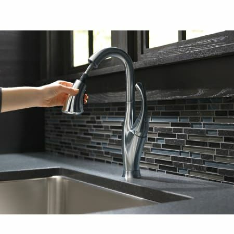 * Pullout Spray | Coupon Delta Addison 1.5 Gpm Pull-Down Bar/Prep Faucet With Magnetic Docking Spray Head And Temporary Flow Increase