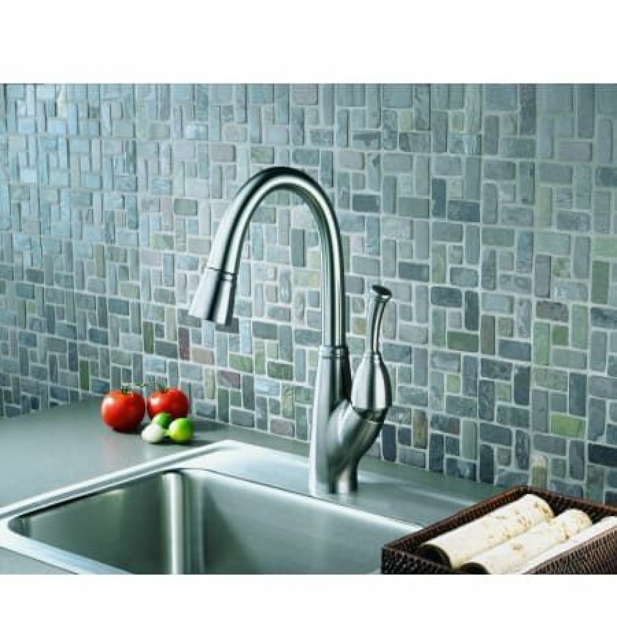 * Pullout Spray | Cheap Delta Allora Pull-Down Bar/Prep Faucet With Magnetic Docking Spray Head Includes Lifetime Warranty