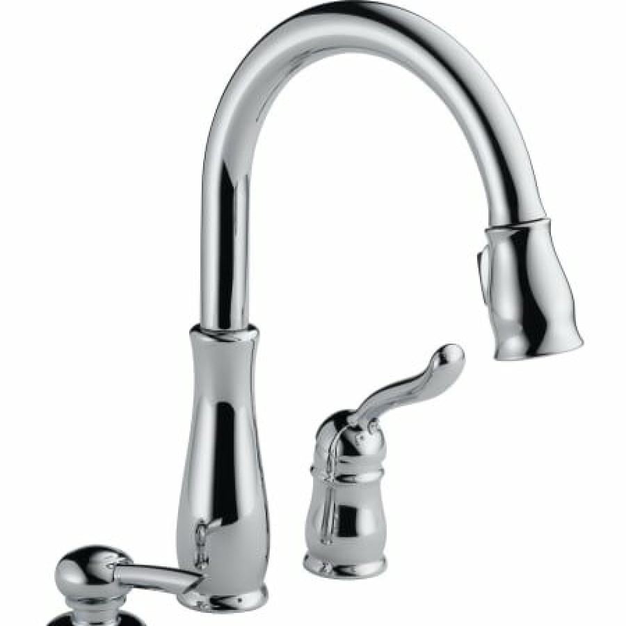 * Pullout Spray | Flash Sale Delta Leland Pull-Down Kitchen Faucet With Magnetic Docking Spray Head And Soap/Lotion Dispenser Includes Lifetime Warranty