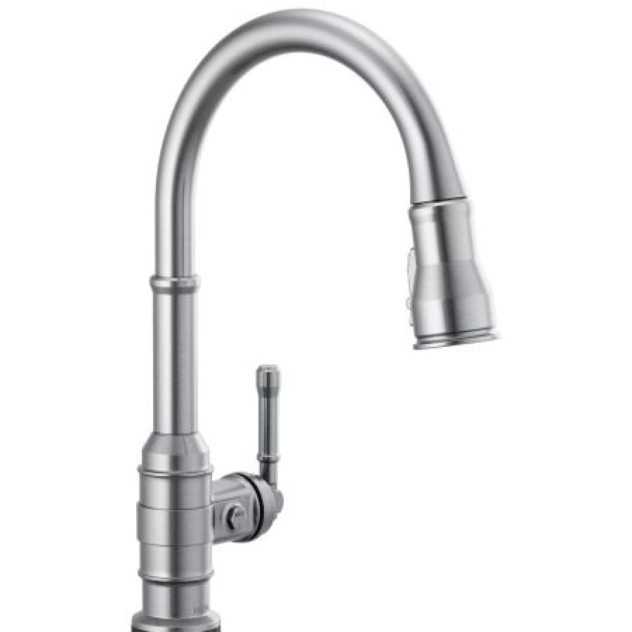 * Pullout Spray | New Delta Broderick 1.8 Gpm Single Hole Pull Down Kitchen Faucet With Touch2O